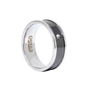 Steel and CZ ring